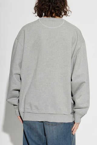 Maison Margiela GREY Asymmetrical-cut sweatshirt 4