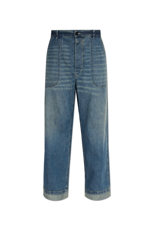 Maison Margiela NAVY BLUE Wide-leg jeans 1