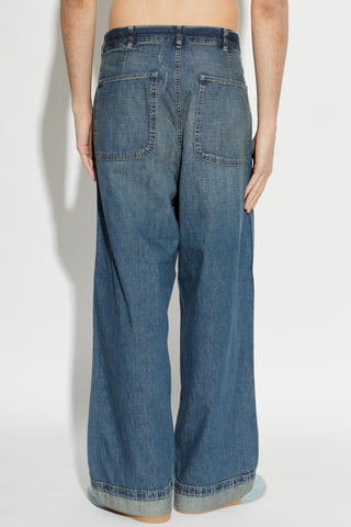 Maison Margiela NAVY BLUE Wide-leg jeans 4