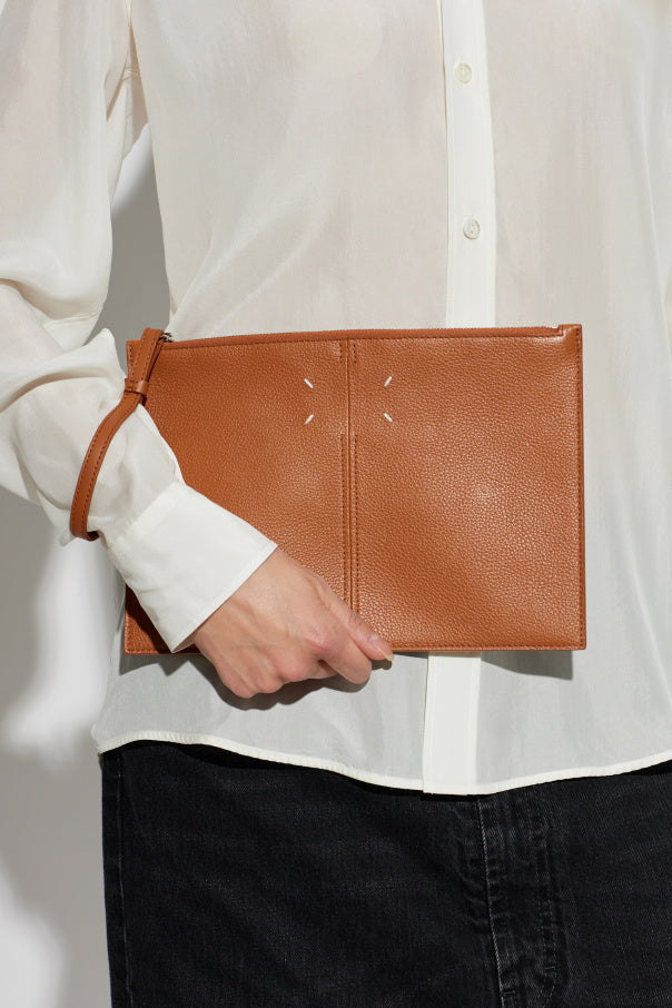 Maison Margiela BROWN Leather pouch from the ‘Dress-age’ collection 2
