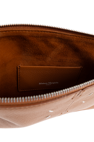 Maison Margiela BROWN Leather pouch from the ‘Dress-age’ collection 6