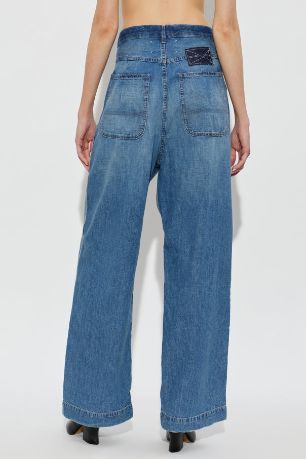 Maison Margiela BLUE Wide-leg jeans 4