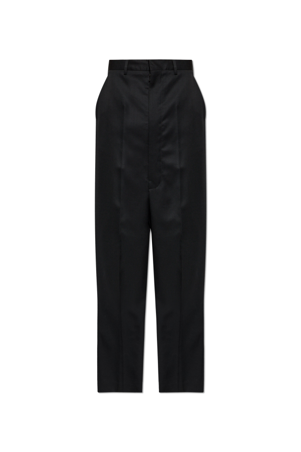 Maison Margiela BLACK Wool pleated trousers 1