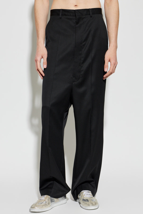 Maison Margiela BLACK Wool pleated trousers 3