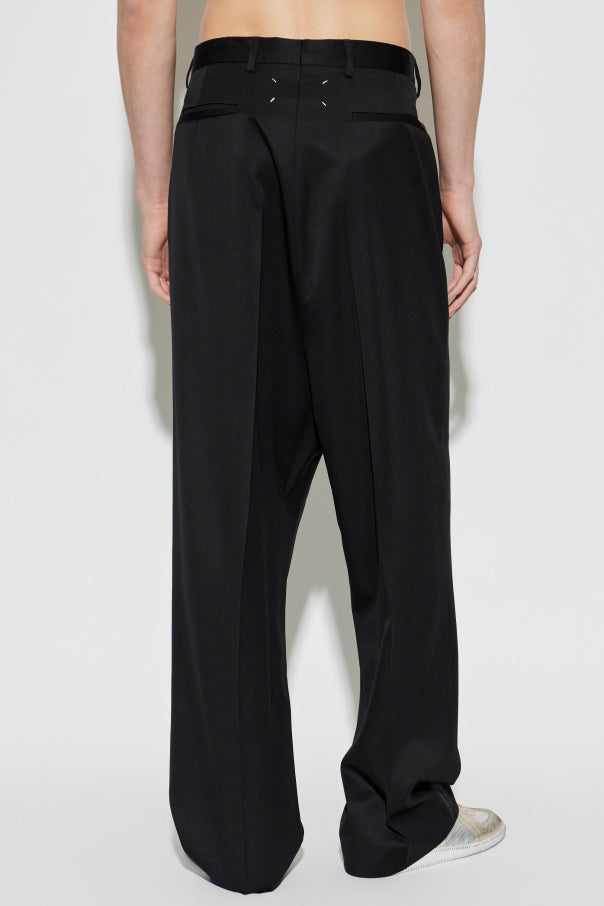Maison Margiela BLACK Wool pleated trousers 4