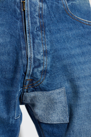 Maison Margiela BLUE Jeans with a `vintage` effect 5