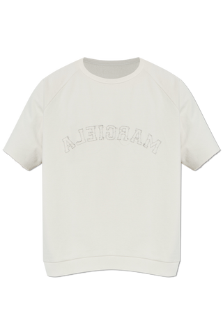 Maison Margiela cream Sweatshirt with logo 1