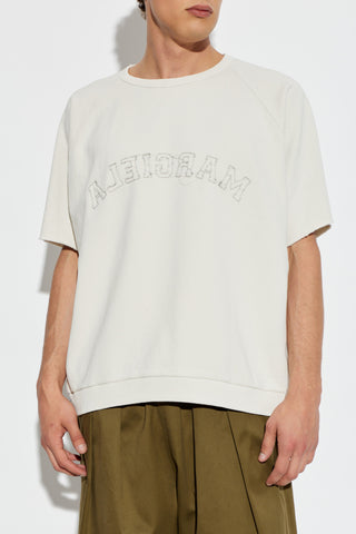 Maison Margiela cream Sweatshirt with logo 3