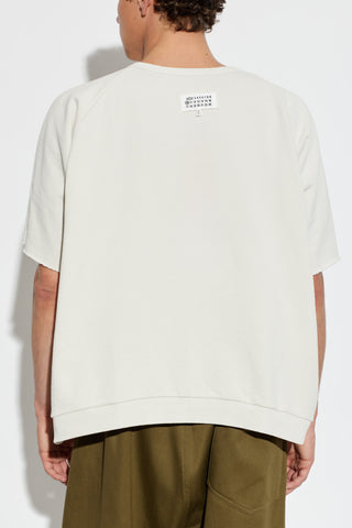 Maison Margiela cream Sweatshirt with logo 4