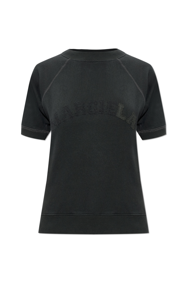 Maison Margiela BLACK T-shirt with logo 1
