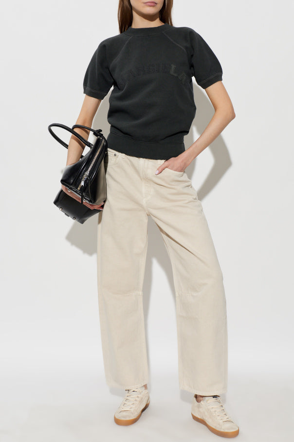 Maison Margiela BLACK T-shirt with logo 2