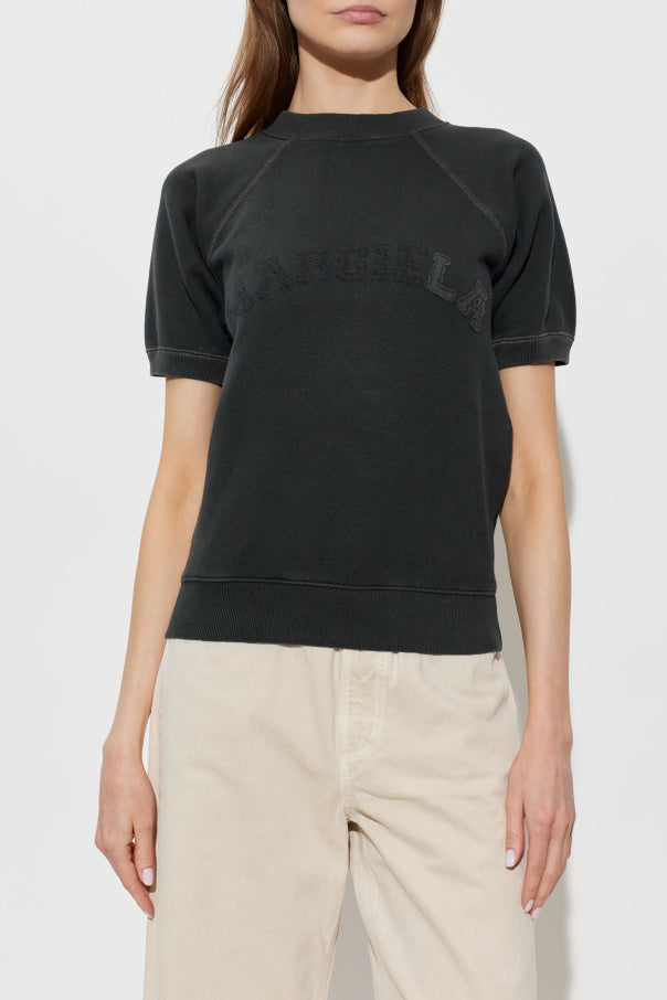 Maison Margiela BLACK T-shirt with logo 3
