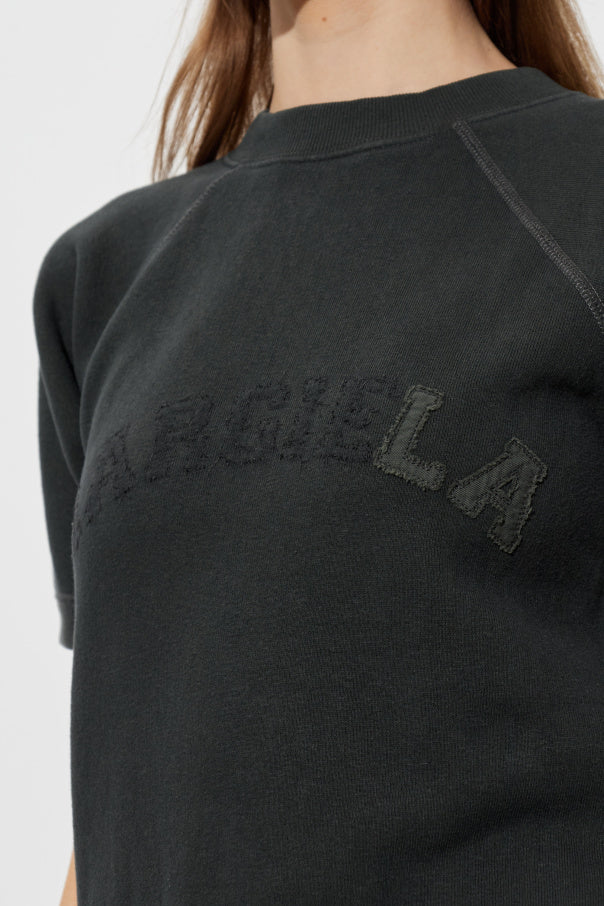 Maison Margiela BLACK T-shirt with logo 5