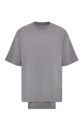 Maison Margiela GREY T-shirt with an asymmetrically finished hem 1