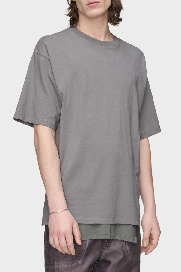 Maison Margiela GREY T-shirt with an asymmetrically finished hem 3
