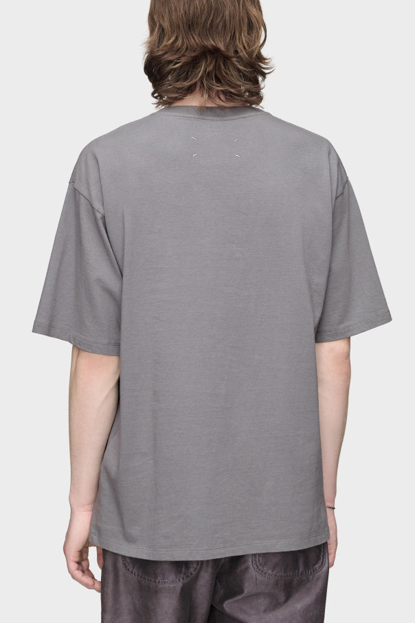 Maison Margiela GREY T-shirt with an asymmetrically finished hem 4