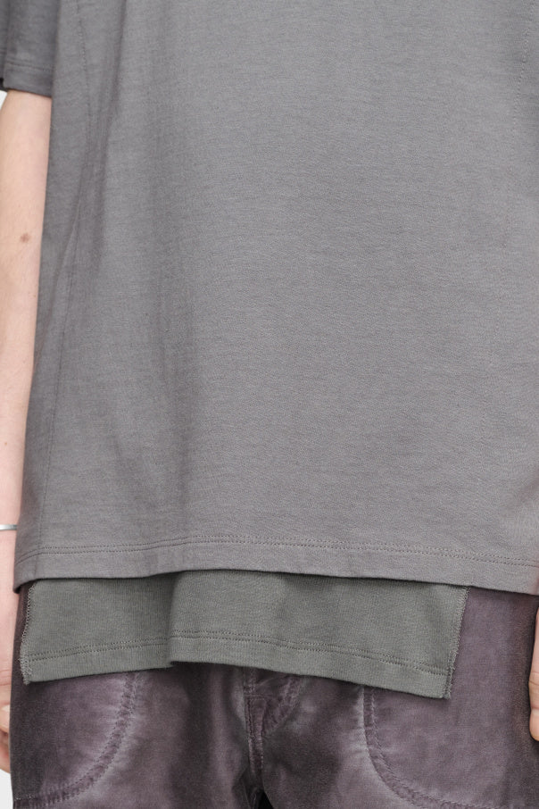 Maison Margiela GREY T-shirt with an asymmetrically finished hem 5