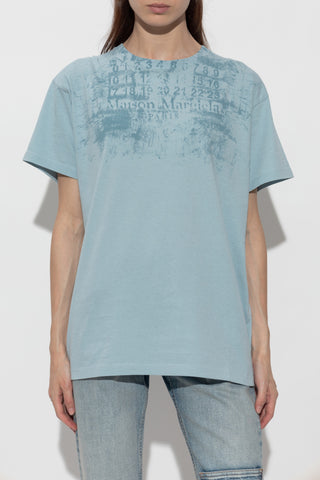 Maison Margiela BLUE T-shirt with print 3