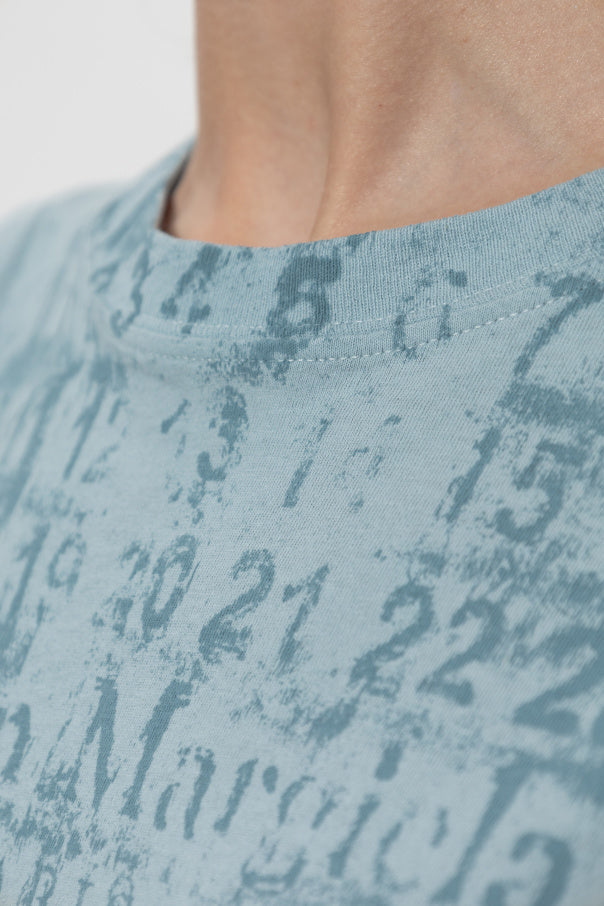 Maison Margiela BLUE T-shirt with print 5