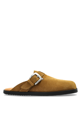 Maison Margiela BROWN Suede mules with "Tabi" cut-out 1