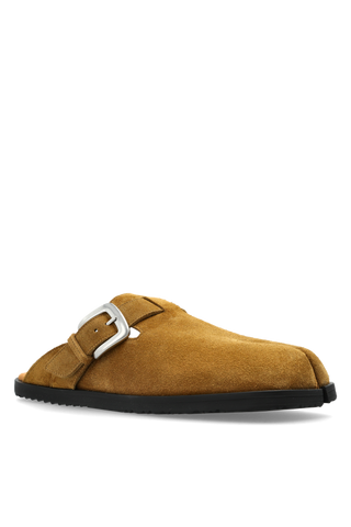 Maison Margiela BROWN Suede mules with "Tabi" cut-out 4
