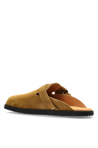 Maison Margiela BROWN Suede mules with "Tabi" cut-out 5