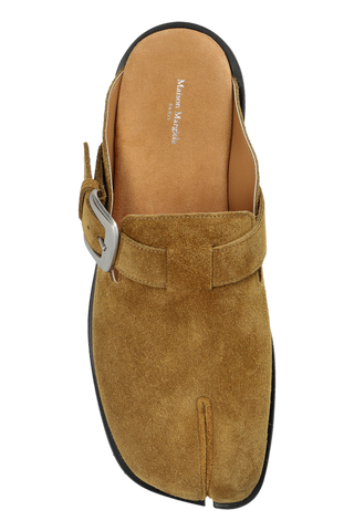 Maison Margiela BROWN Suede mules with "Tabi" cut-out 6