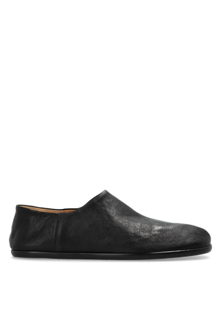 Maison Margiela BLACK Leather shoes with 'Tabi' cut-out 1
