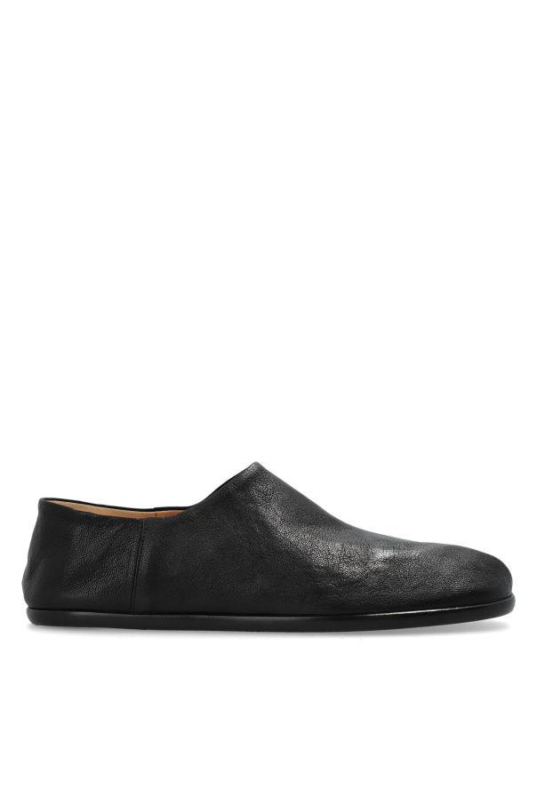 Maison Margiela BLACK Leather shoes with 'Tabi' cut-out 1