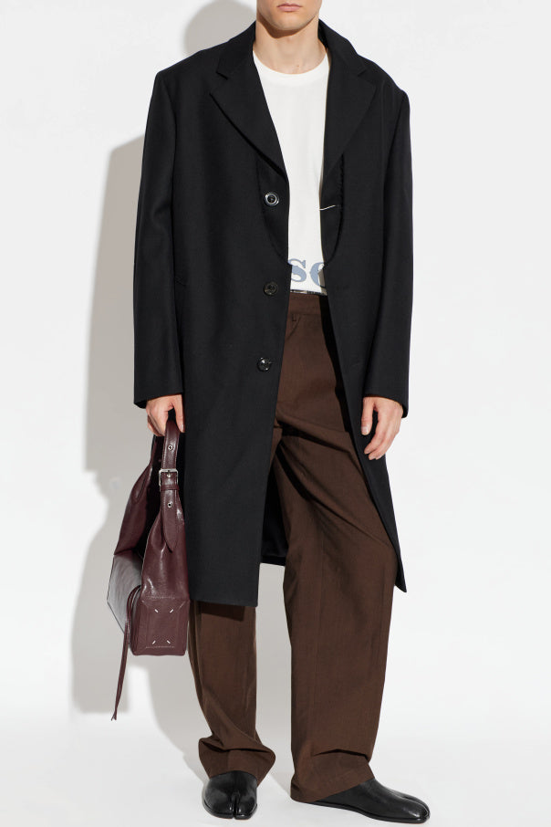 Maison Margiela BLACK Leather shoes with 'Tabi' cut-out 3