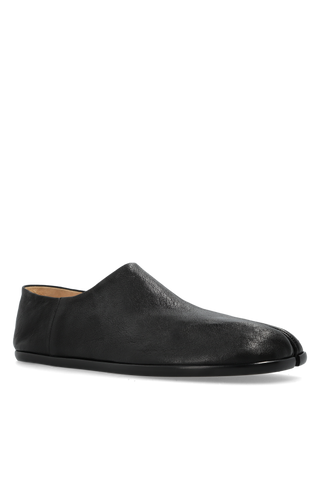 Maison Margiela BLACK Leather shoes with 'Tabi' cut-out 4
