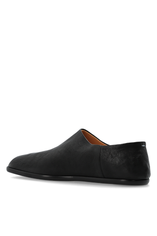 Maison Margiela BLACK Leather shoes with 'Tabi' cut-out 5