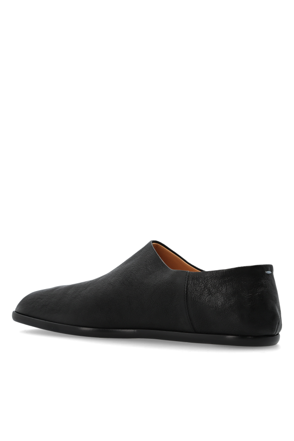 Maison Margiela BLACK Leather shoes with 'Tabi' cut-out 5