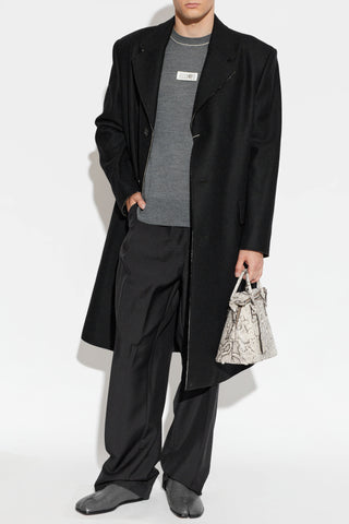Maison Margiela GREY Leather Tabi cut-out shoes 3