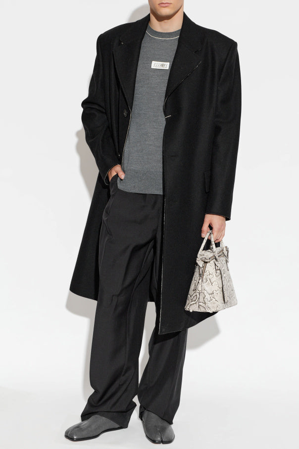 Maison Margiela GREY Leather Tabi cut-out shoes 3