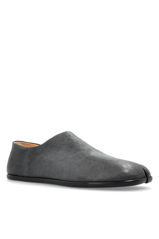 Maison Margiela GREY Leather Tabi cut-out shoes 4