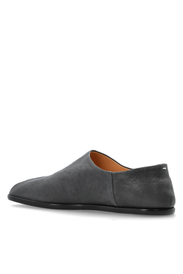 Maison Margiela GREY Leather Tabi cut-out shoes 5