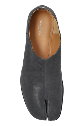Maison Margiela GREY Leather Tabi cut-out shoes 6