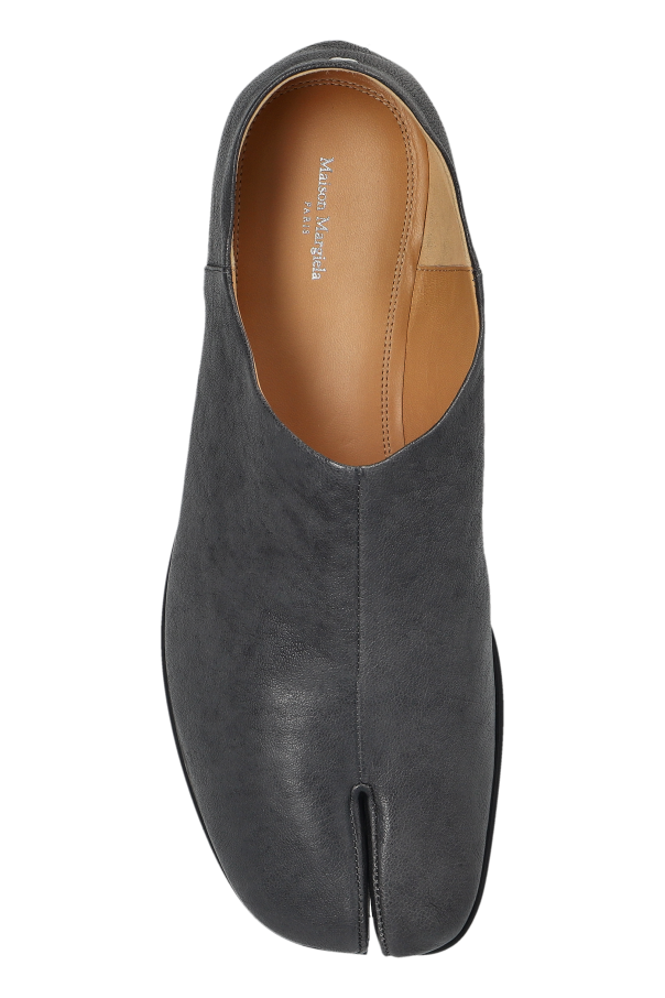 Maison Margiela GREY Leather Tabi cut-out shoes 6