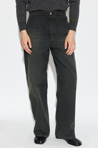 Maison Margiela BLACK Jeans with a vintage effect 3