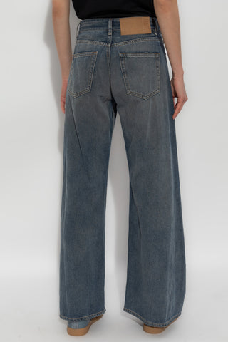 MM6 Maison Margiela BLUE Jeans with vintage effect 4