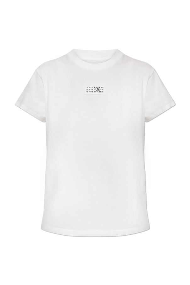 MM6 Maison Margiela WHITE T-shirt with logo patch 1