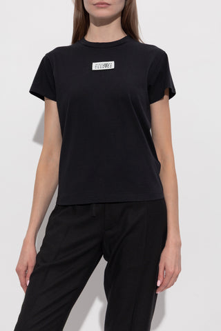 MM6 Maison Margiela BLACK T-shirt with logo 3