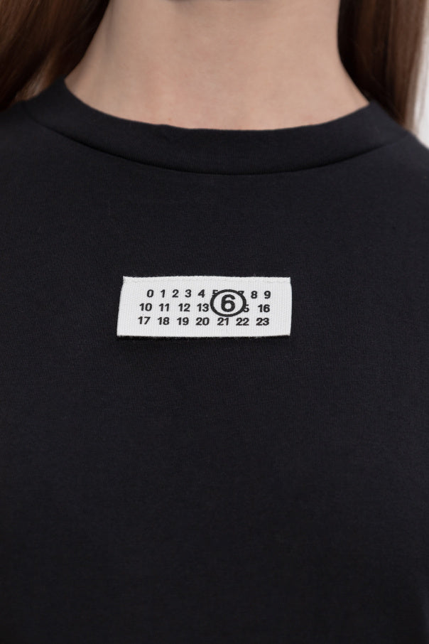 MM6 Maison Margiela BLACK T-shirt with logo 5