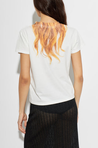 MM6 Maison Margiela WHITE T-shirt with print 4