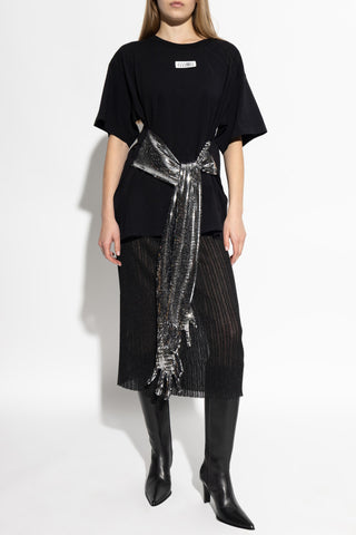 MM6 Maison Margiela BLACK T-shirt with long gloves 3