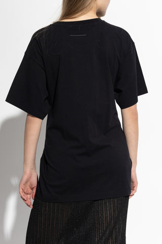 MM6 Maison Margiela BLACK T-shirt with long gloves 4