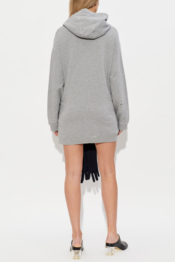 MM6 Maison Margiela GREY Blouse with decorative waist tie 4