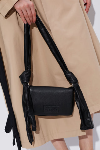 MM6 Maison Margiela BLACK Leather shoulder bag 2