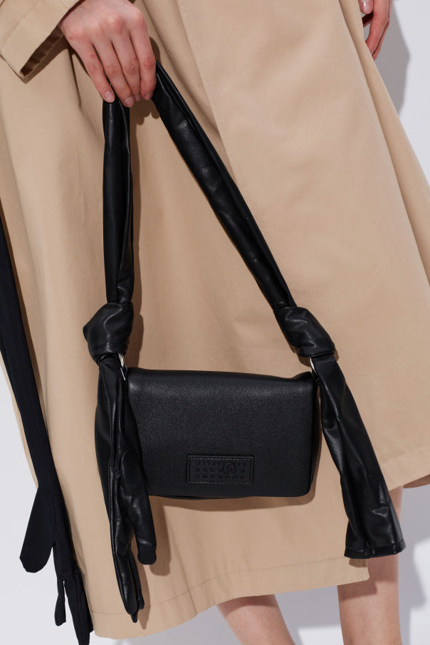MM6 Maison Margiela BLACK Leather shoulder bag 2
